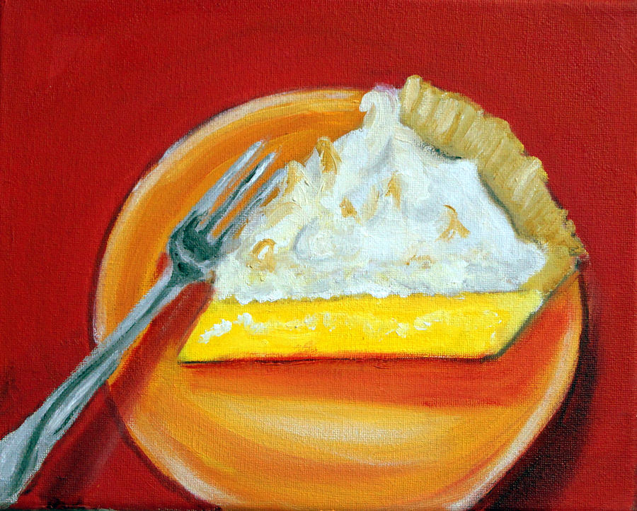 Lemon Meringue Pie Painting by Katy Hawk