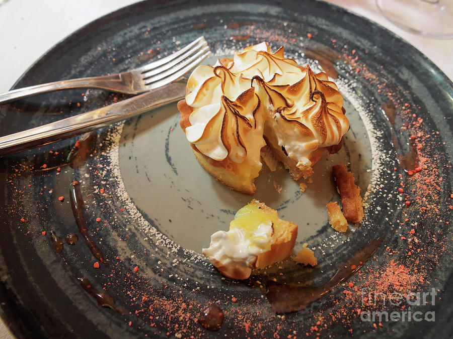 Lemon meringue tart Photograph by Louise Heusinkveld