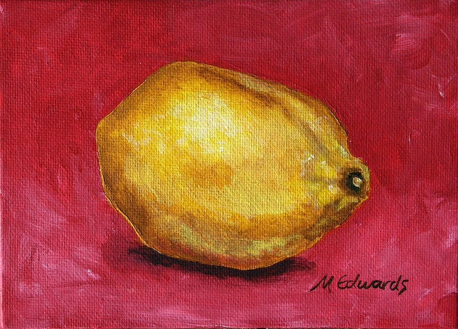 Lemon Pink Painting by Marna Edwards Flavell
