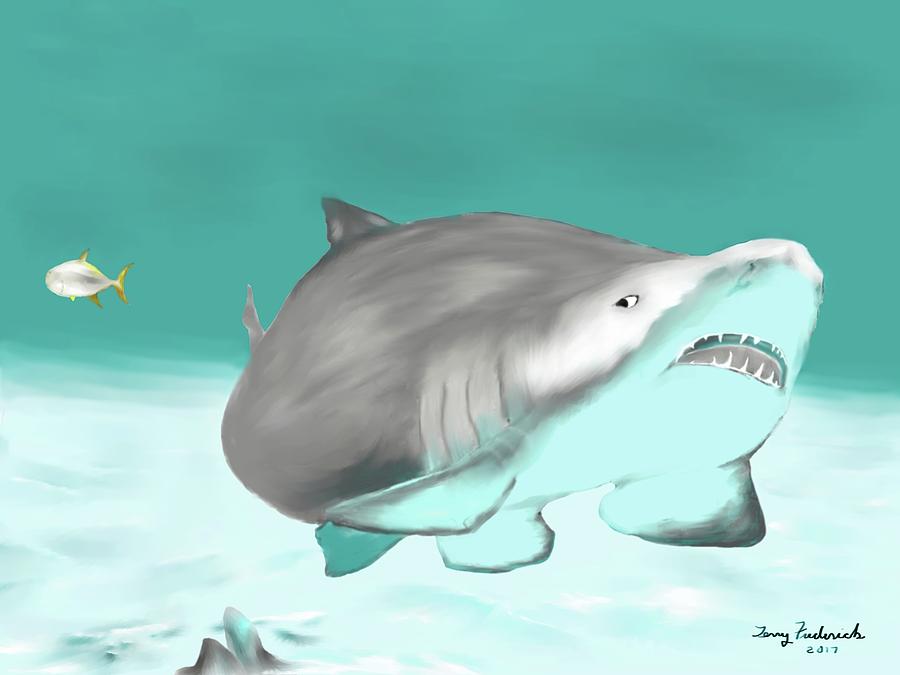Lemon Shark Digital Art by Terry Frederick