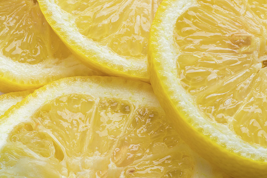 Lemon Photograph - Lemon Slices Number 3 by Steve Gadomski