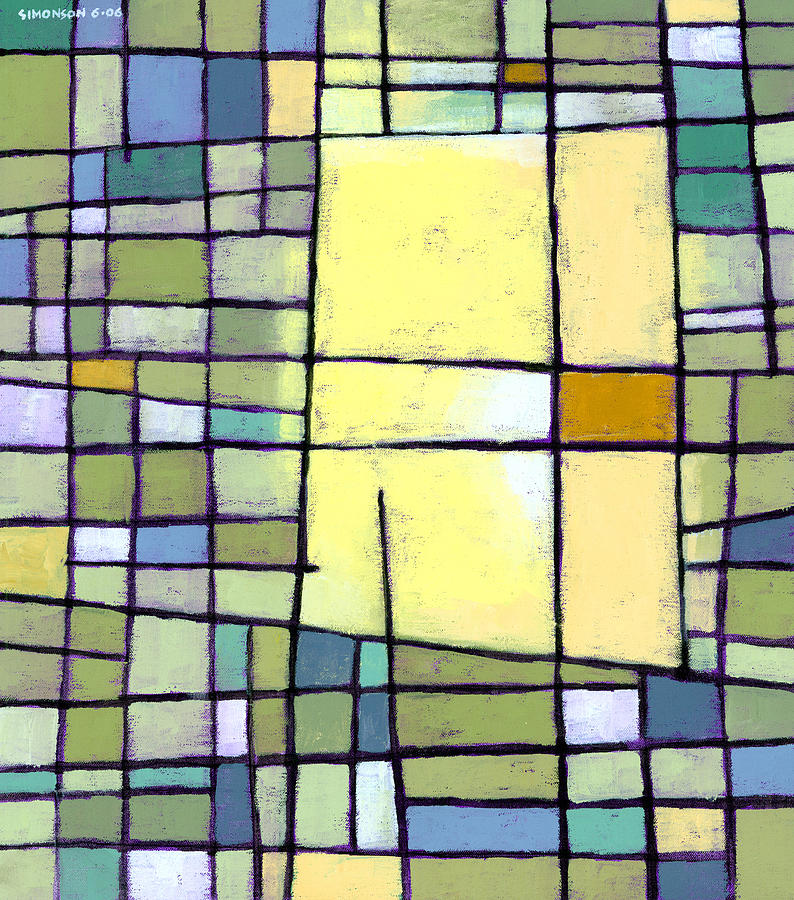 Abstract Painting - Lemon Squeeze by Douglas Simonson Abstract Painting - Lemon Squeeze by Douglas Simonson