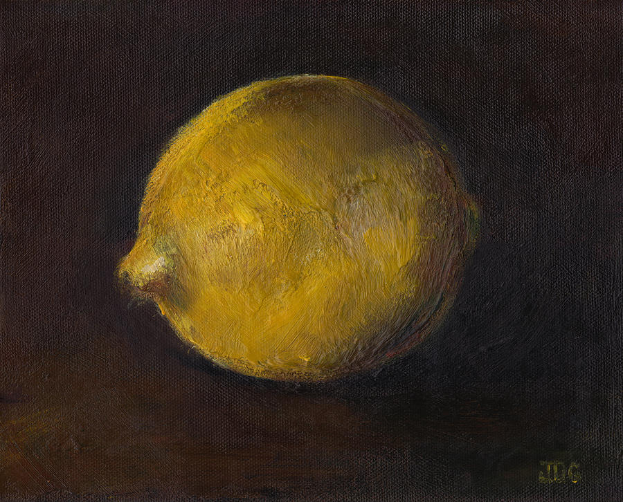 Still Life Painting - Lemon Study by Julie Dalton Gourgues
