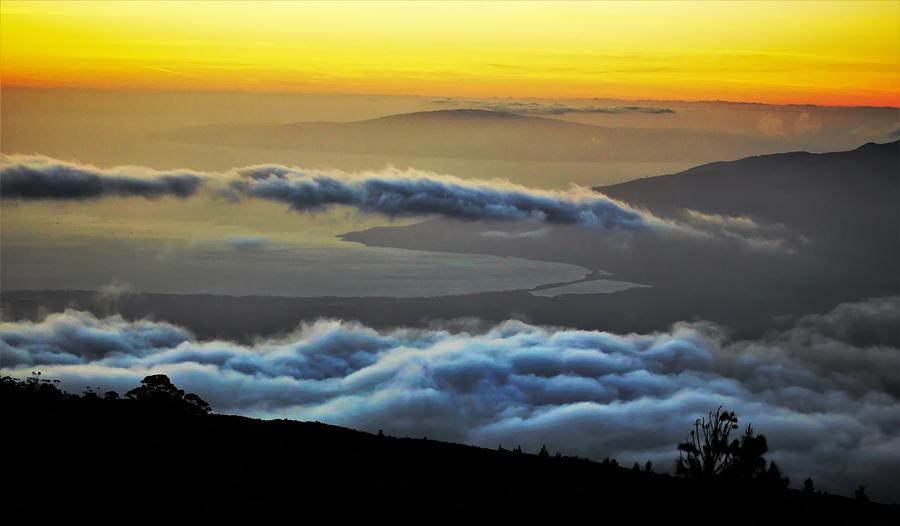 Lemon Sunset from Haleakala Photograph by Heidi Fickinger