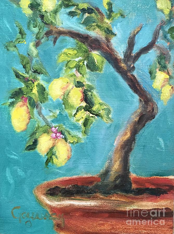 Lemon Tree at La Consuma Painting by Kathy Lynn Goldbach