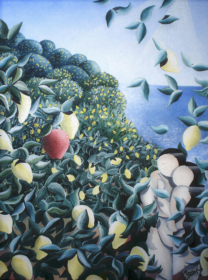Mountain Painting - Lemon Trees by Massimiliano Stanco
