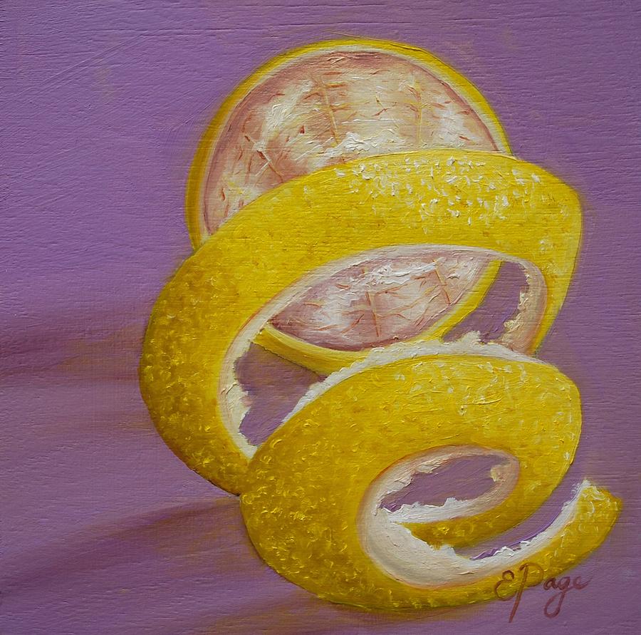 Lemon Painting - Lemon Twist I by Emily Page