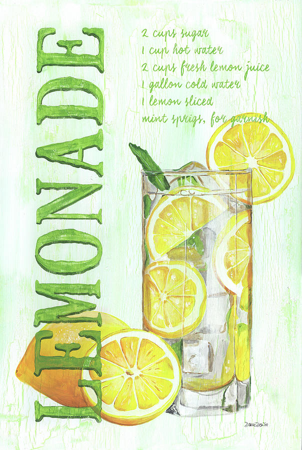 Juice Painting - Lemonade by Debbie DeWitt