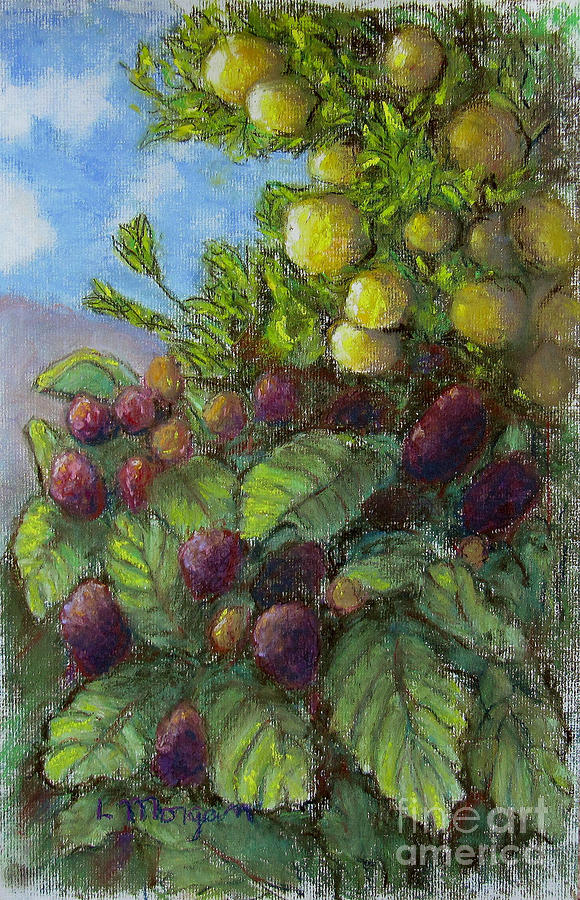 Lemons and Berries Painting by Laurie Morgan