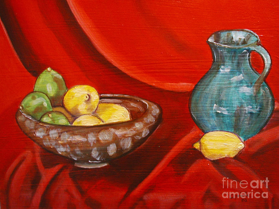 Lemons and Limes Painting by Mary Capriole