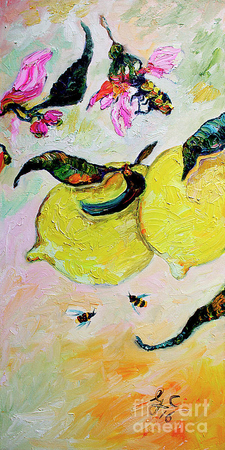 Lemons of the Amalfi Coast Painting by Ginette Callaway