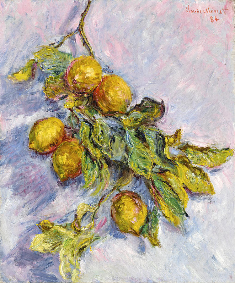 Lemons on a Branch Painting by Claude Monet
