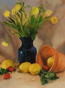 Still Life Painting - Lemons by Sara Elizabeth Walling