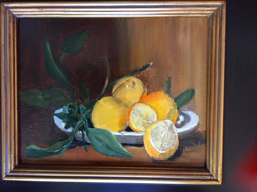 Still Life Painting - Lemons Waiting by Joyce Snyder