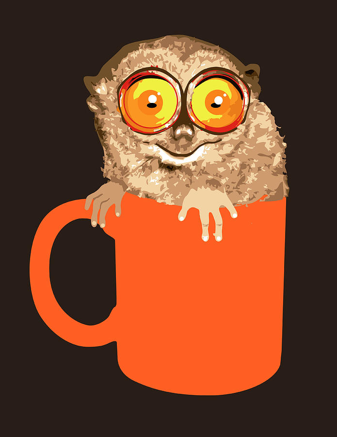 Lemur In Coffee Mug Digital Art by New Vision Technologies Inc