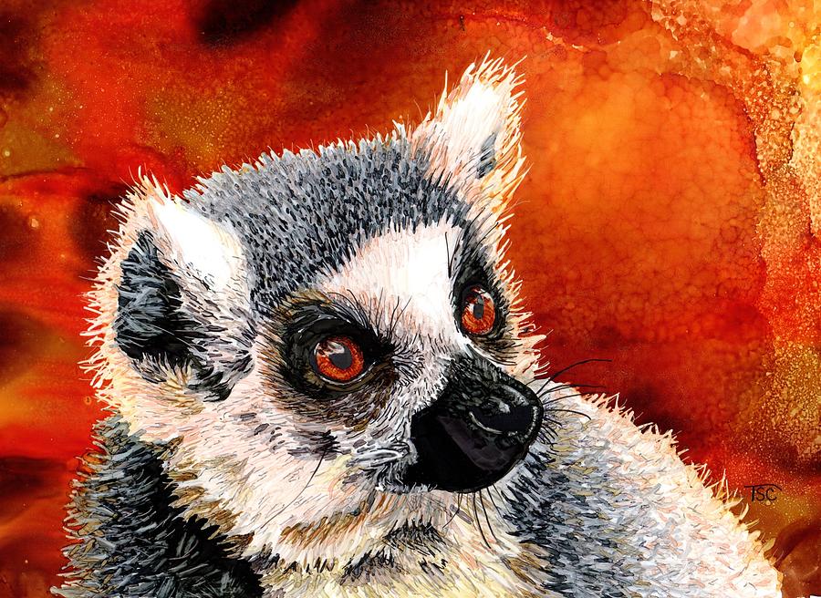Lemur Painting by Tammy Crawford