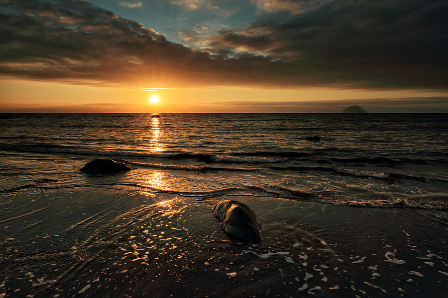 Coast Photograph - Lendalfoot Sunset by Grant Glendinning