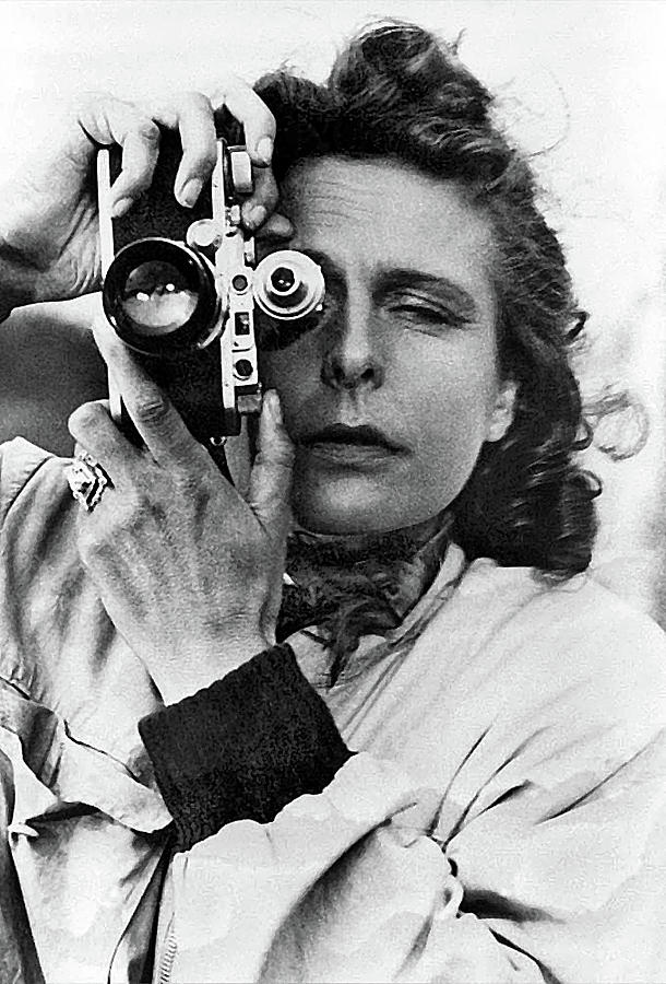 Leni Riefenstahl with a Leica unknown photographer or date Photograph by David Lee Guss