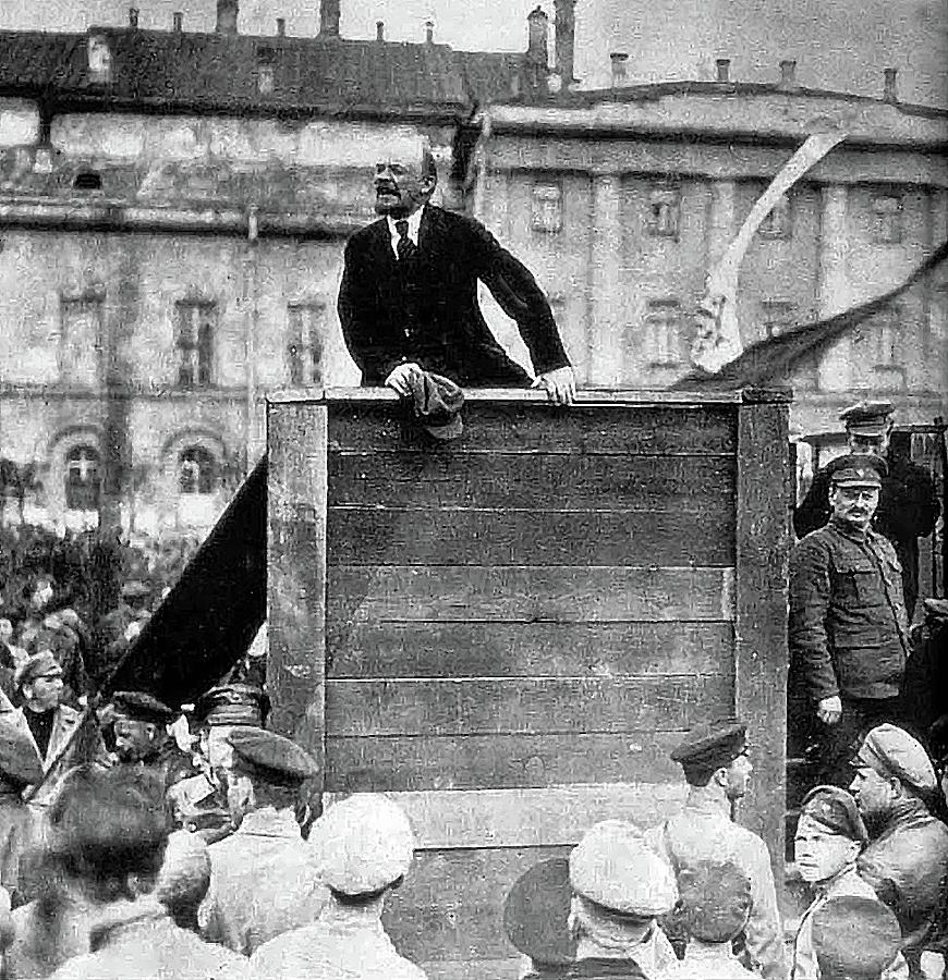 Lenin and Trotsky Sverdlov Square Moscow 1920 Photograph by David Lee Guss