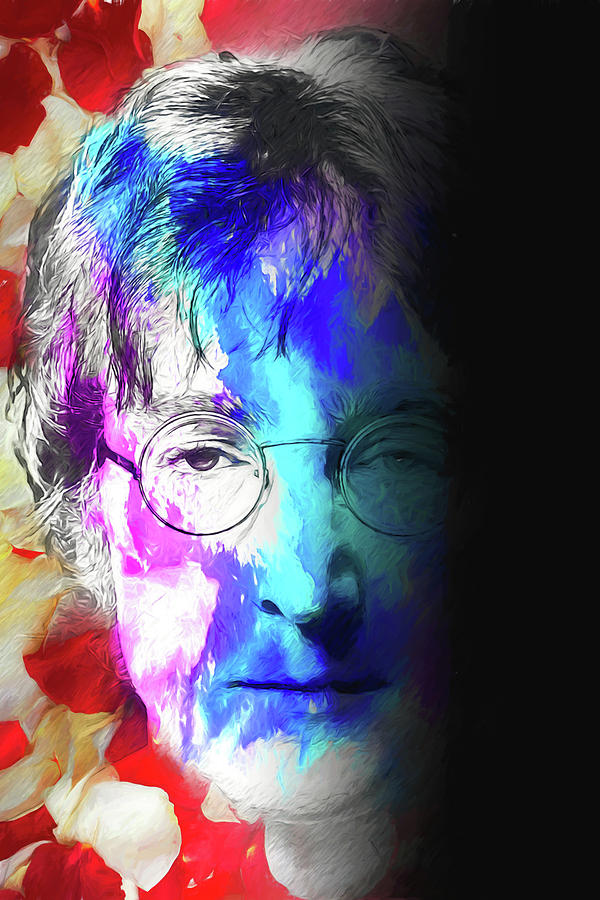 Lennon Digital Art by John Haldane