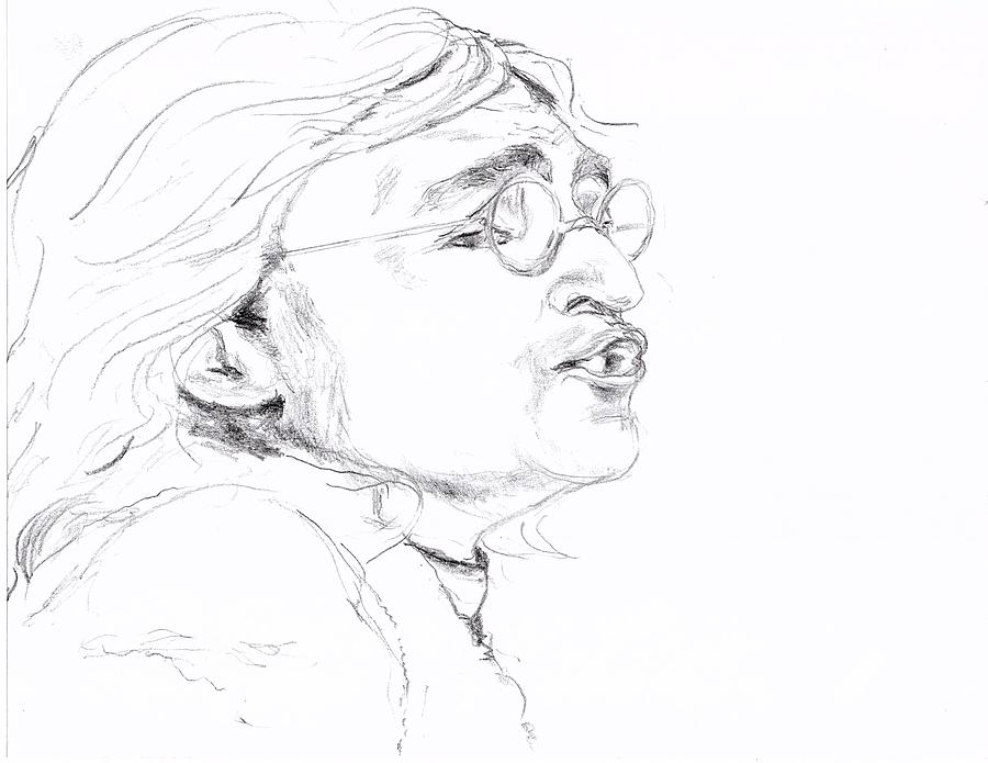 Lennon Drawing by Michael Burak