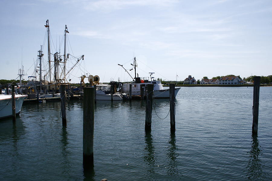 Lennys Dock and Coast Guard Station Montauk Photograph by Christopher J Kirby