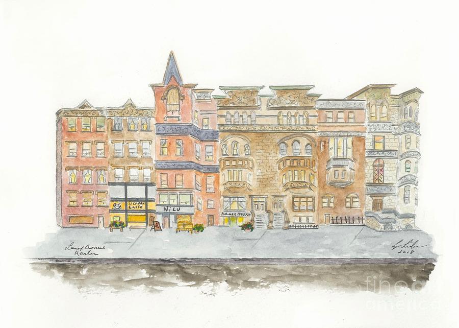 Lenox Avenue in Harlem Painting by Afinelyne