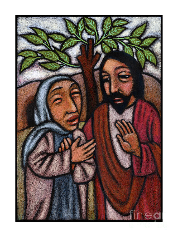 Lent, 5th Sunday - Martha Pleads With Jesus - JLMPJ Painting by Julie Lonneman