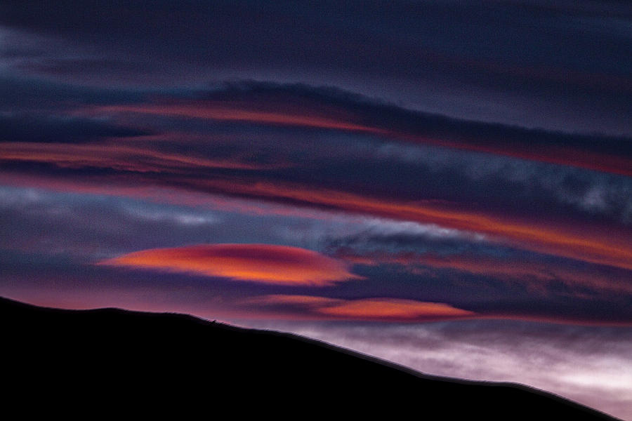 Lenticular Clouds at Sunset - Patagonia Photograph by Stuart Litoff