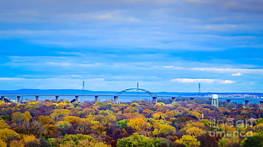 Leo Frigo Memorial Bridge Autumn View Photograph