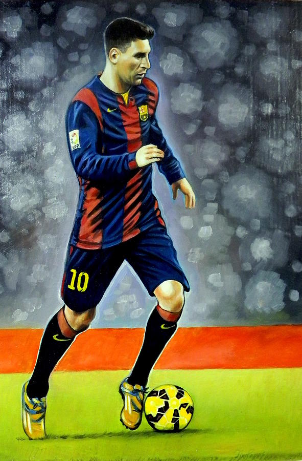 Leo Messi Painting by Dimitris Papadakis | Pixels