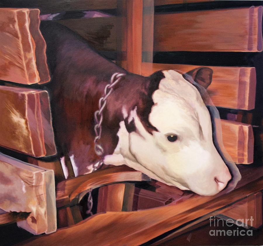 Cow Painting - Leo No. 1 by Paula Meninato