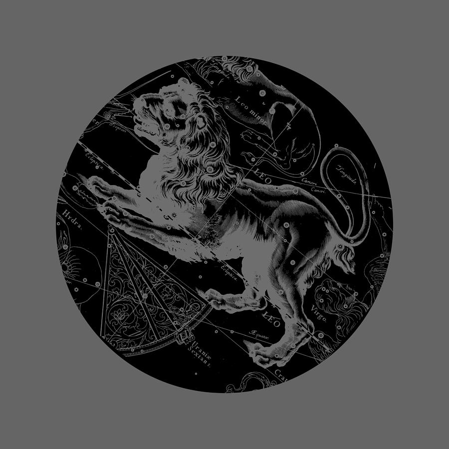 Leo Zodiac Sign Hevelius Circa 1690 Digital Art by Garaga Designs