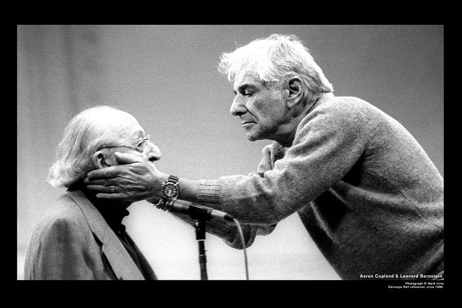 Leonard Bernstein and Aaron Copland Photograph by Mark Ivins