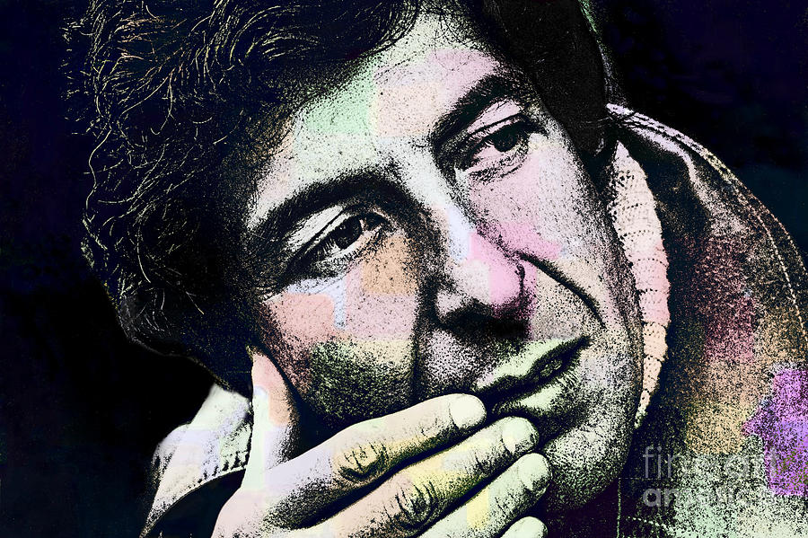 Leonard Cohen - Drawing Tribute Digital Art by Ian Gledhill