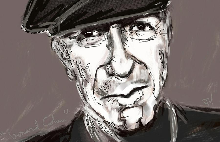 Leonard Cohen  Painting by Jim Vance