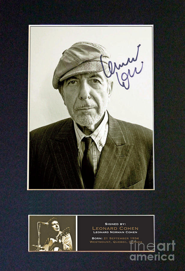 Leonard Cohen Signed Memorabilia by Pd
