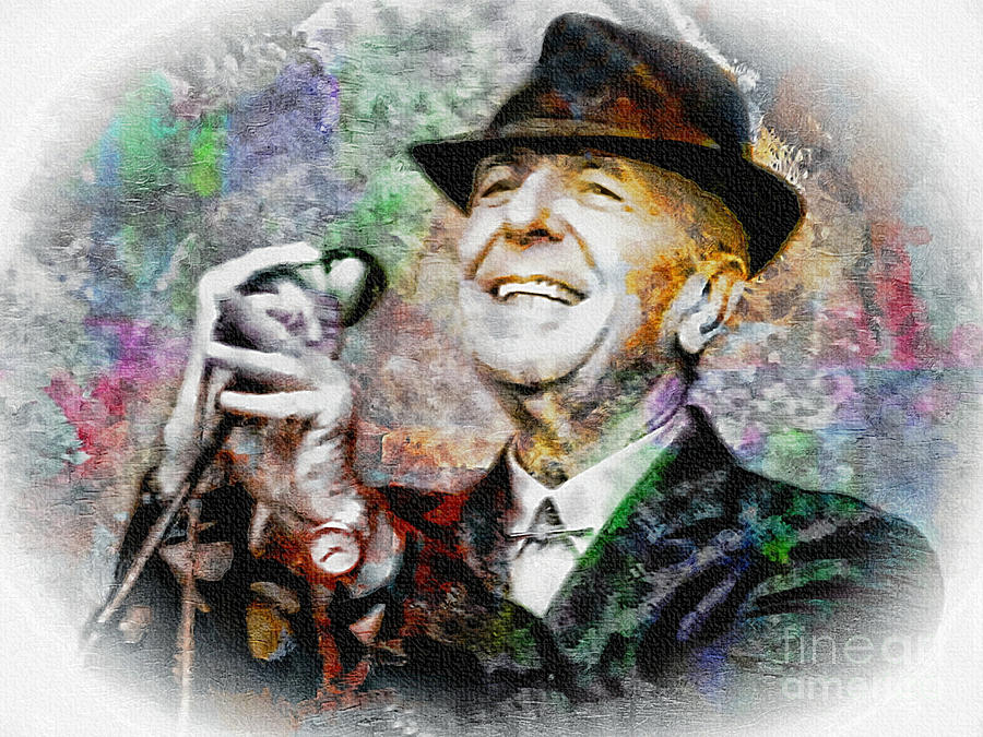 Leonard Cohen - Tribute Painting Painting by Ian Gledhill