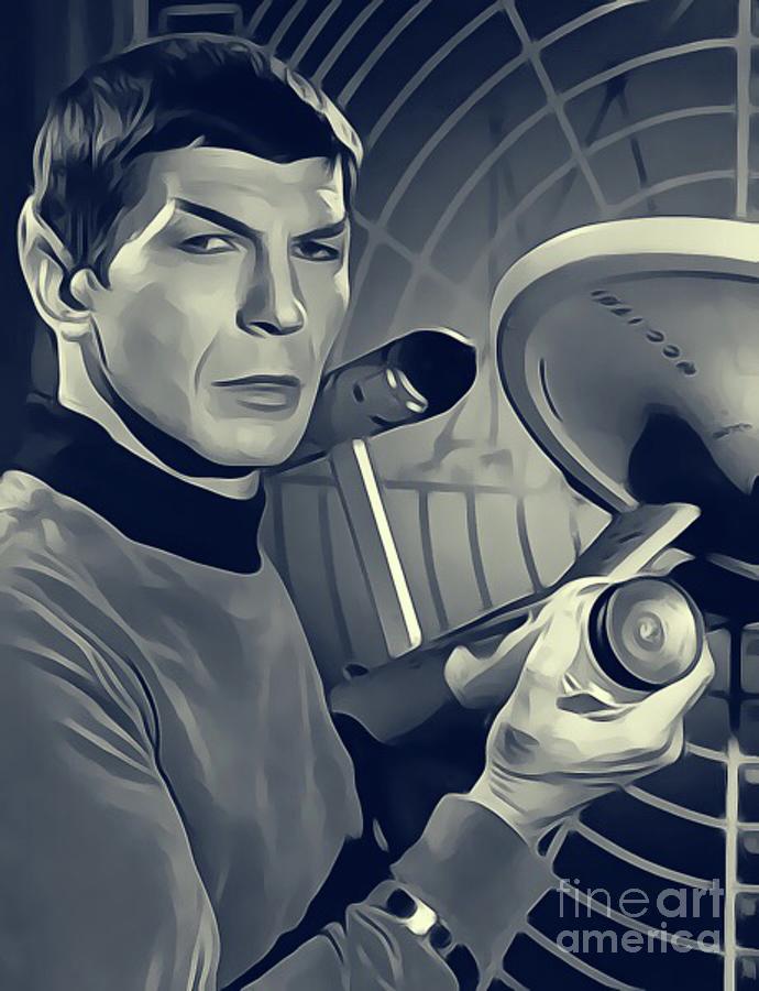 Hollywood Digital Art - Leonard Nimoy, Spock by Esoterica Art Agency