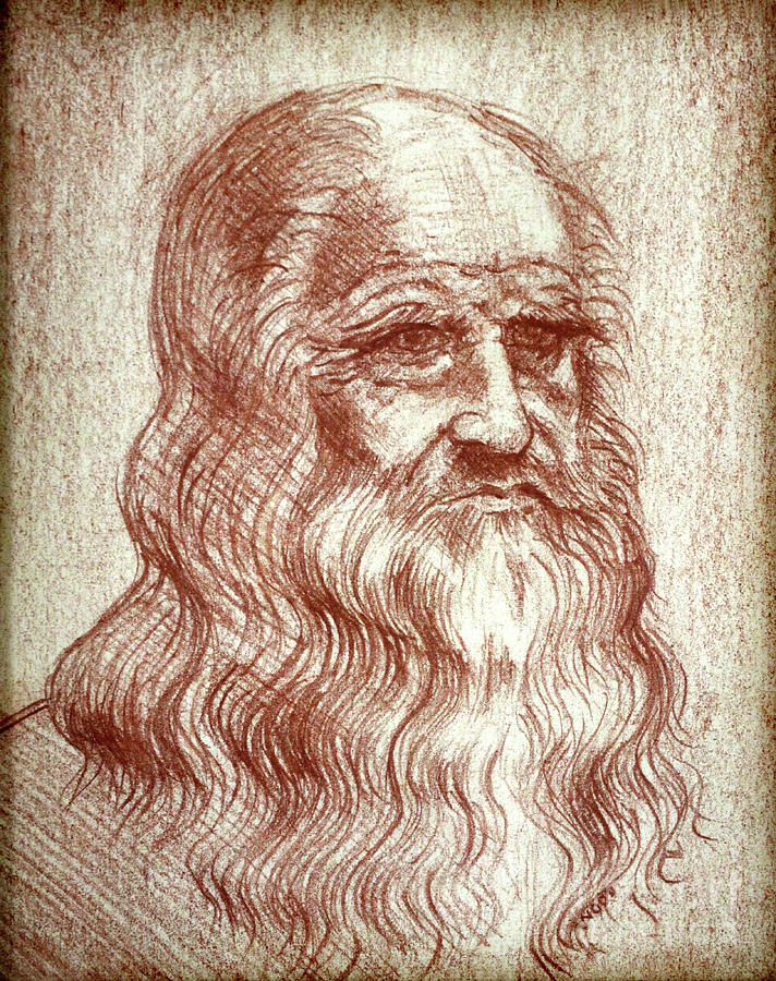Leonardo Da Vinci by George Wood Drawing by Karen Adams