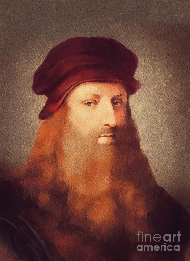 Portrait Painting - Leonardo da Vinci, History Portraits by Esoterica Art Agency