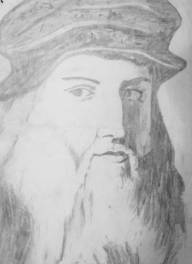 Leonardo, Version 2 Drawing by Jerry Bridges - Pixels