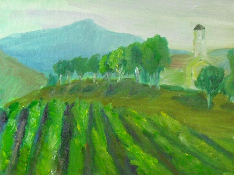 Leonesse Cellars Home On The Hill Painting by Jeremy McKay