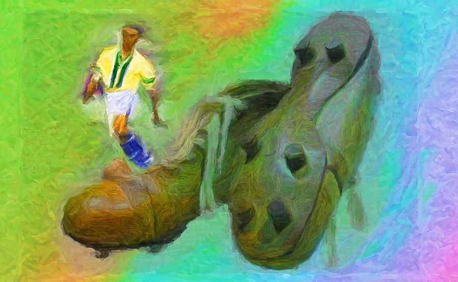 Leonidas and Soccer Shoes Digital Art by Caito Junqueira