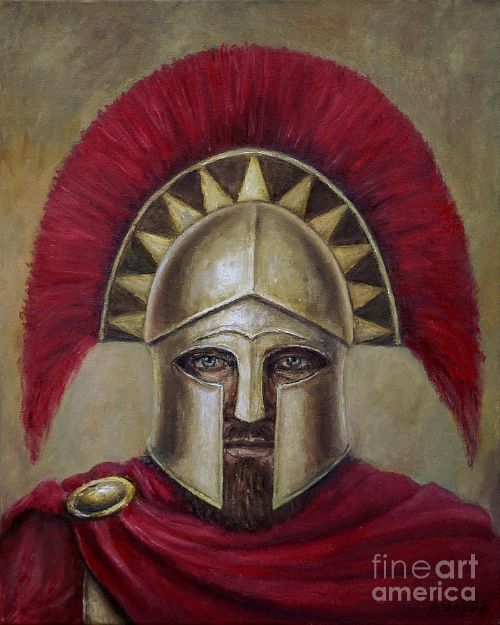 Portrait Painting - Leonidas I by Arturas Slapsys