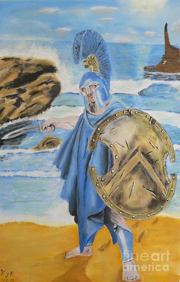 Spartan Painting - Leonidas King of the Spartans   by Eric Kempson