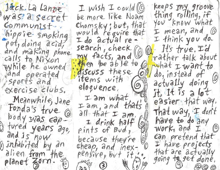 Leon Drawing - Leons Manifesto 2 by David Lovins