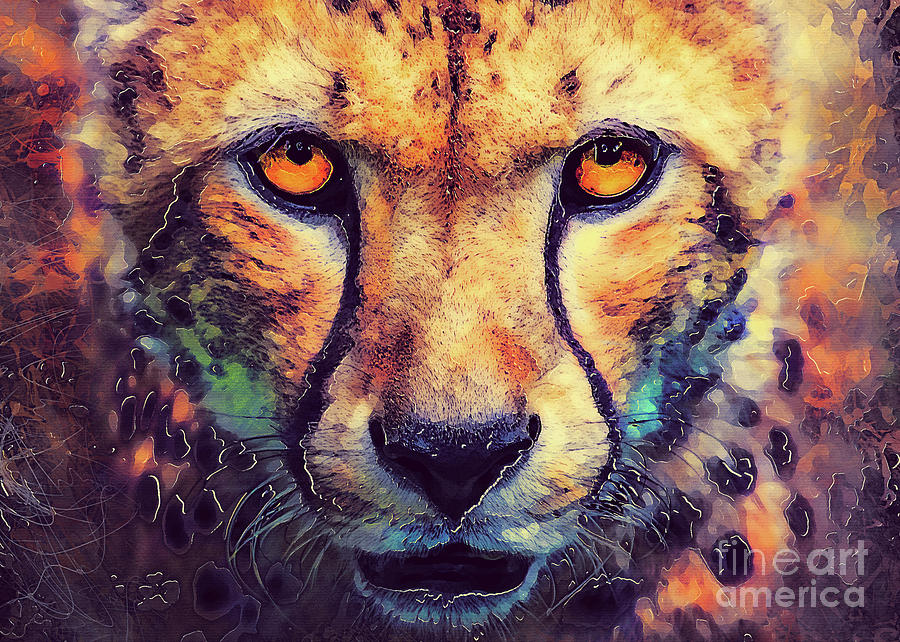 Leopard art  Digital Art by Justyna Jaszke JBJart