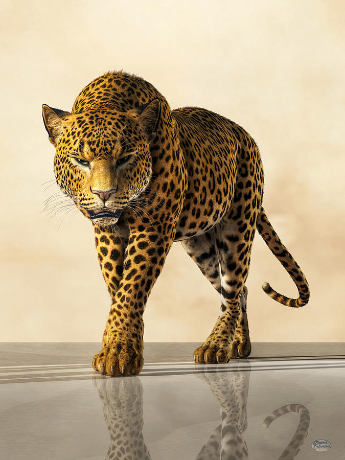 Leopard Digital Art by Daniel Eskridge