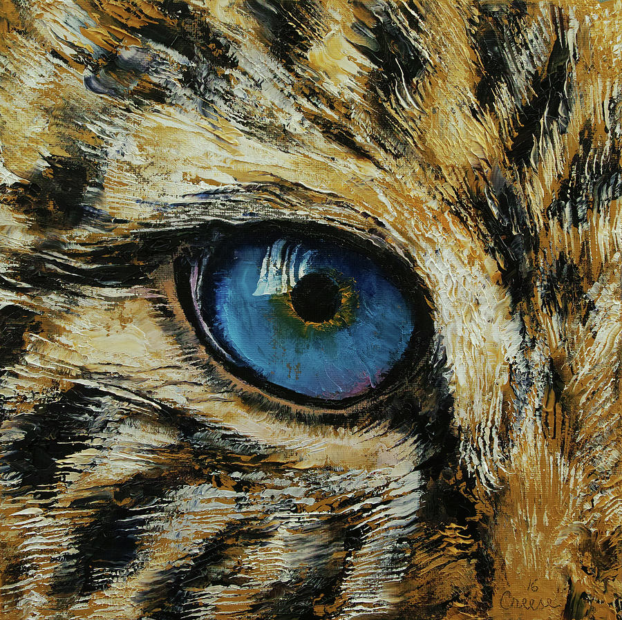 Leopard Eye Painting by Michael Creese